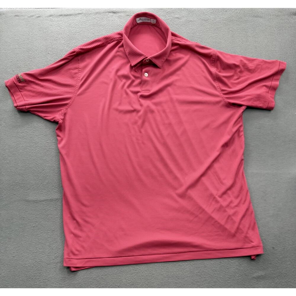 Peter Millar Polo Shirt Mens XL Pink Featherweight UPF 50+ Golf Performance